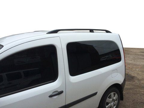 Рейлінги Renault Kangoo 2008-2020 чорні Стандартна база Пластикові ніжки hpb065 фото