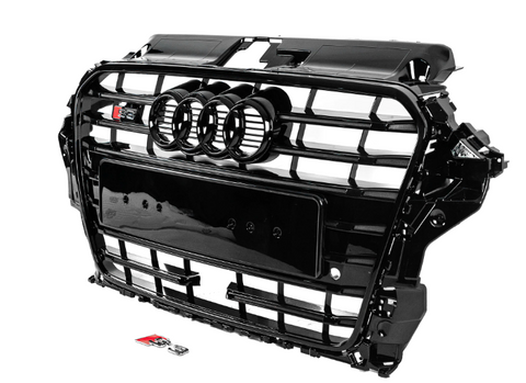 Решітка радіатора чорна Audi A3 2012-2016 седан під S-line 8V38536511Q3 фото